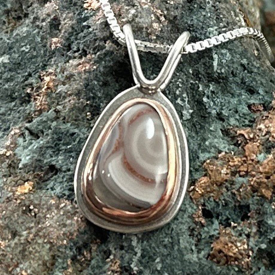 Copper Lake Superior Agates handcrafted at Beth Millner Jewelry