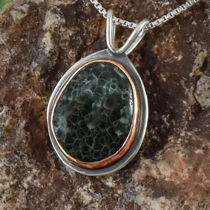 Michigan Greenstone handcrafted at Beth Millner Jewelry