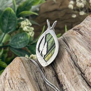 Reversible Marquise Northern Lights Labradorite Pendant - Silver Pendant   7289 - handmade by Beth Millner Jewelry