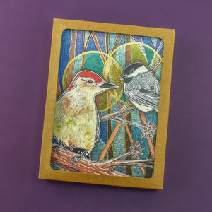 4 Pack Variety - Bird Companions Greeting Cards - Tree Planted with Purchase - Artisan Goods   7345 - handmade by Beth Millner Jewelry