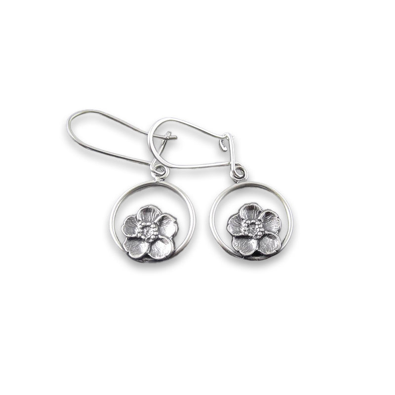 Buttercup Drops Sterling Silver Earrings - Silver Earrings   2692 - handmade by Beth Millner Jewelry