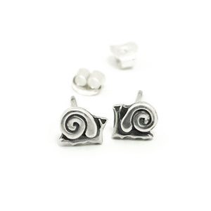 Snail Post Earrings - Silver Earrings   7378 - handmade by Beth Millner Jewelry