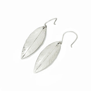 Silver Willow Leaf Earrings - Silver Earrings   7315 - handmade by Beth Millner Jewelry