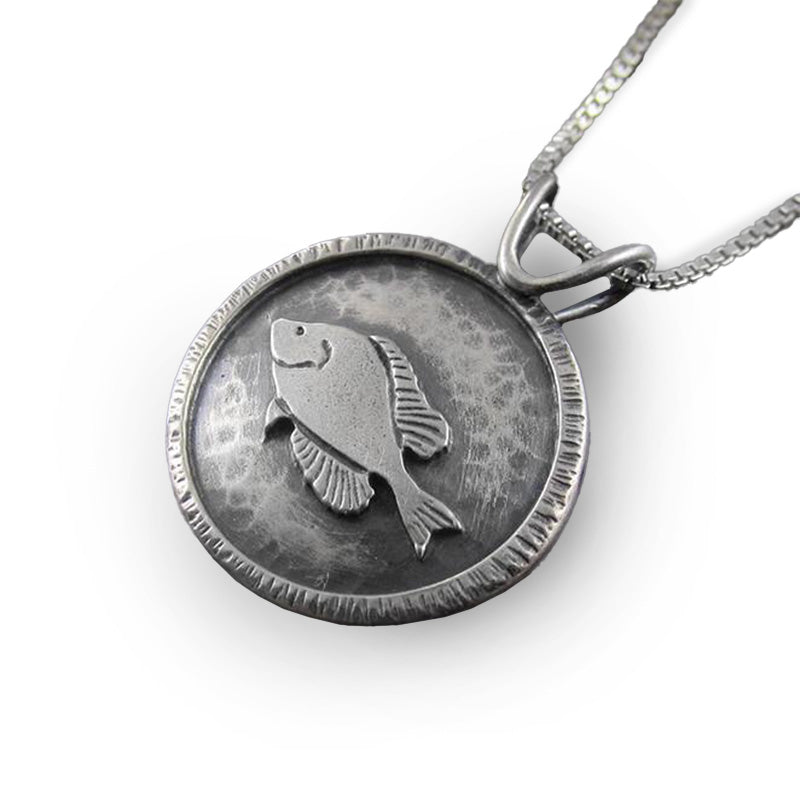 Sunfish Sterling Silver Pendant - Silver Pendant   2568 - handmade by Beth Millner Jewelry