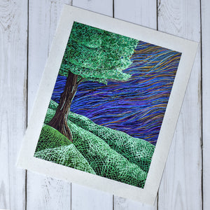 Play Amongst The Rolling Hills Artist Print - Tree Planted with Purchase - Artisan Goods   7341 - handmade by Beth Millner Jewelry