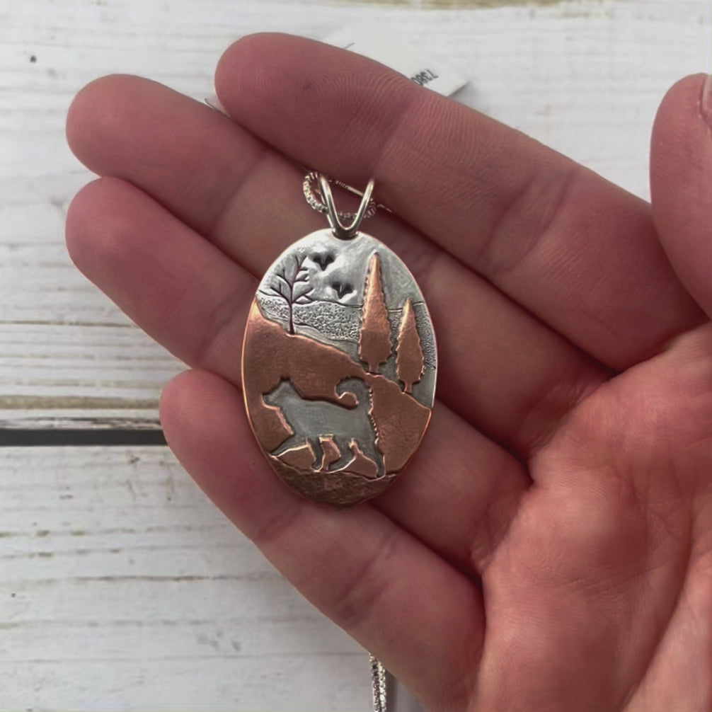 Tourist Park Custom Dog Pendant - Silver Pendant Custom Design / 1 Custom Design / 2 7380 - handmade by Beth Millner Jewelry