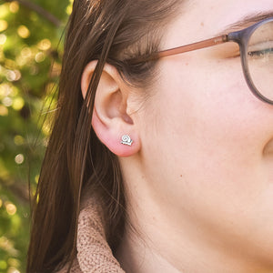 Snail Post Earrings - Silver Earrings   7378 - handmade by Beth Millner Jewelry