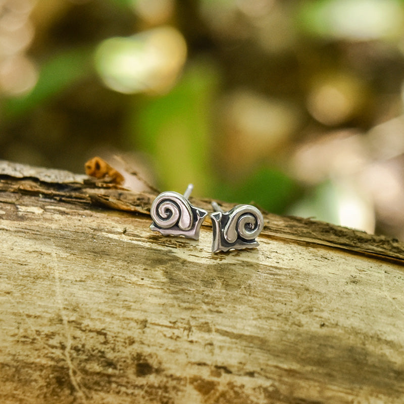 Snail Post Earrings - Silver Earrings   7378 - handmade by Beth Millner Jewelry