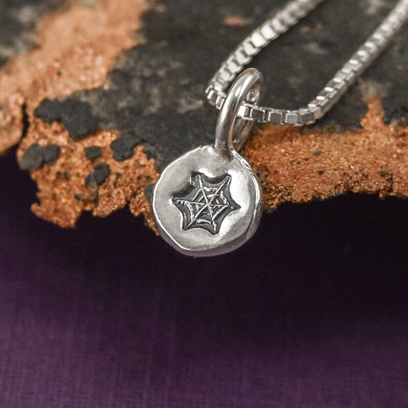 Spider Web Charm - Charm   7352 - handmade by Beth Millner Jewelry