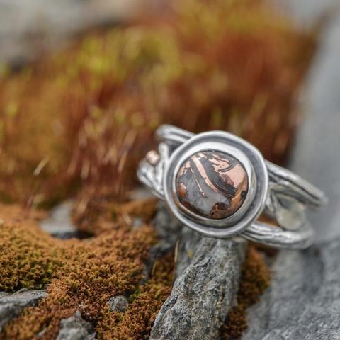 Copper Agate Ring - Choose Your Own Stone - Beth Millner Jewelry