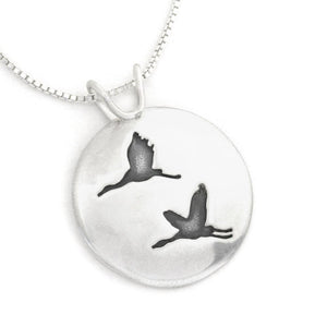 Fly Away with Me Pendant - Silver Pendant   2380 - handmade by Beth Millner Jewelry