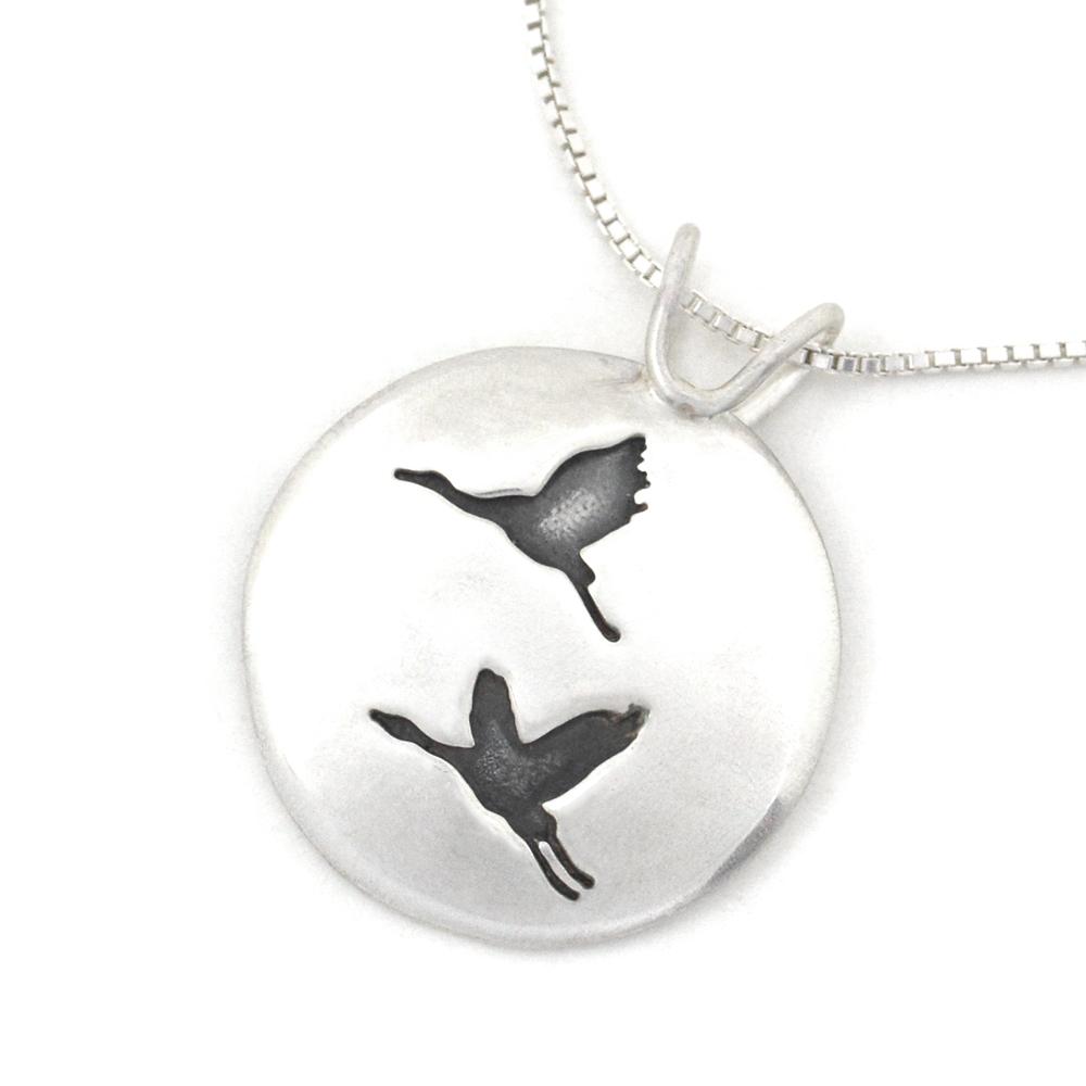 Fly Away with Me Pendant - Silver Pendant   2380 - handmade by Beth Millner Jewelry