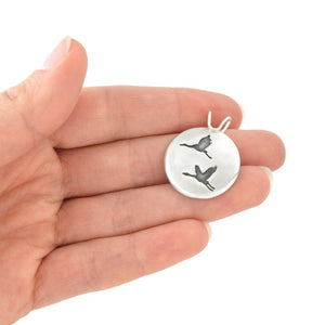 Fly Away with Me Pendant - Silver Pendant   2380 - handmade by Beth Millner Jewelry