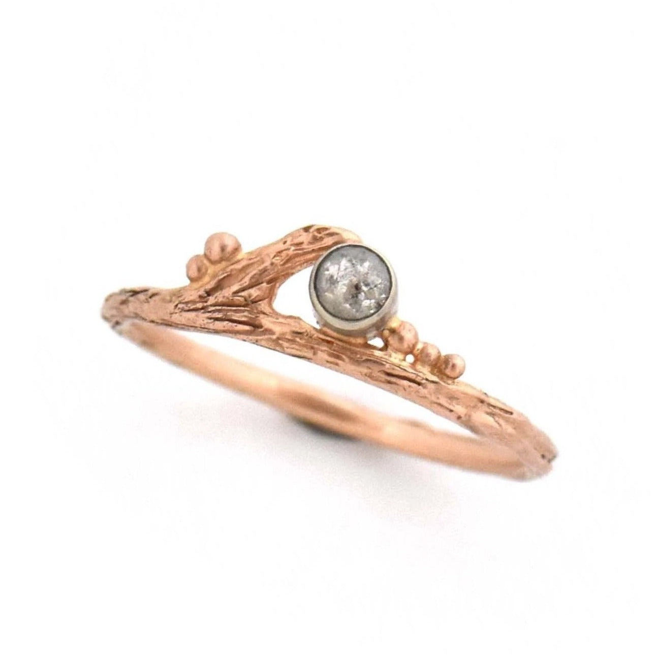 Gold Enchanted Rustic Diamond Twig Ring - Your Choice of Gold