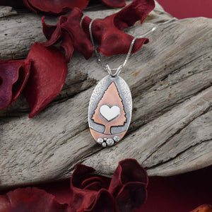 Heartwood Pendant - Mixed Metal Pendant  No Diamond   5683 - handmade by Beth Millner Jewelry