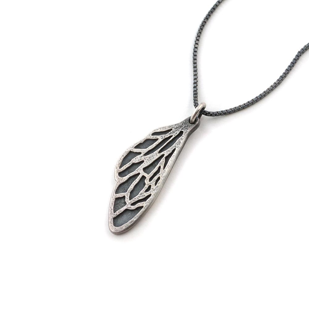 Honeybee Wings Pendant - Silver Pendant   2588 - handmade by Beth Millner Jewelry