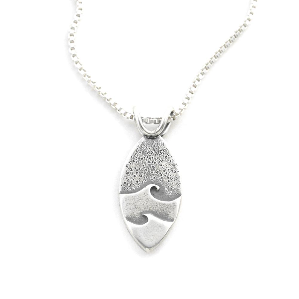 Minimalist Double Wave Pendant - Silver Pendant   2421 - handmade by Beth Millner Jewelry