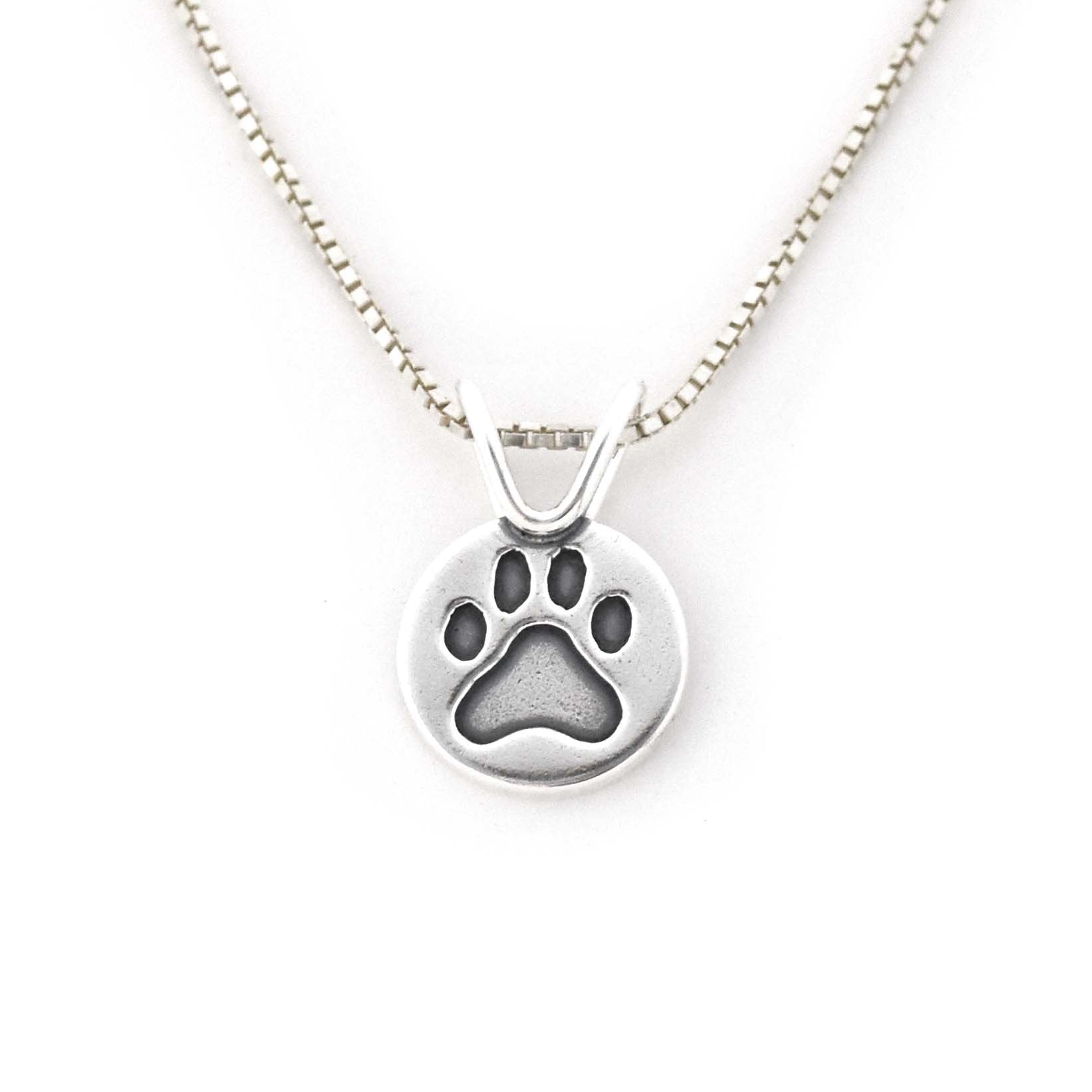 Paw print heart pendant - a beautiful heart shaped pewter pendant with paw  prints.