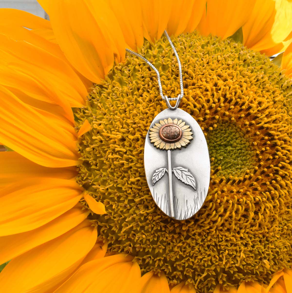 MEDWISE Sterling Silver Sunflower Locket Necklace That Holds India | Ubuy