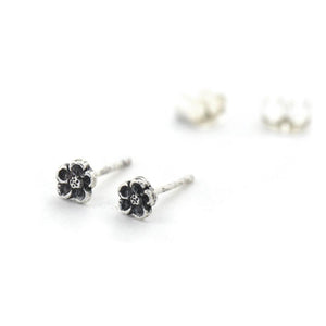 Teeny Flower Post Earrings - Silver Earrings   2714 - handmade by Beth Millner Jewelry