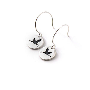 The Elegant Crane Earrings - Silver Earrings   2506 - handmade by Beth Millner Jewelry