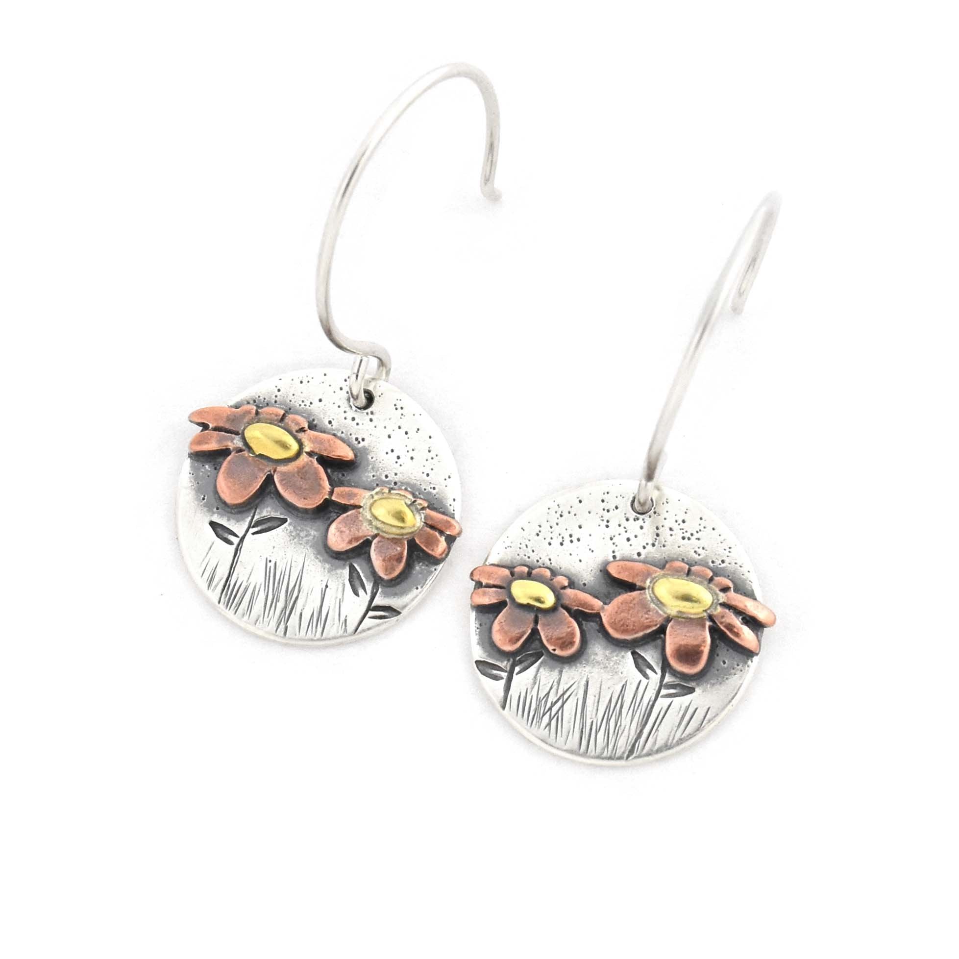 Valentines earrings//love Letter earrings// Flower earrings// Wood earrings// Spring earrings// Winter earrings// Wood Flower Earrings.